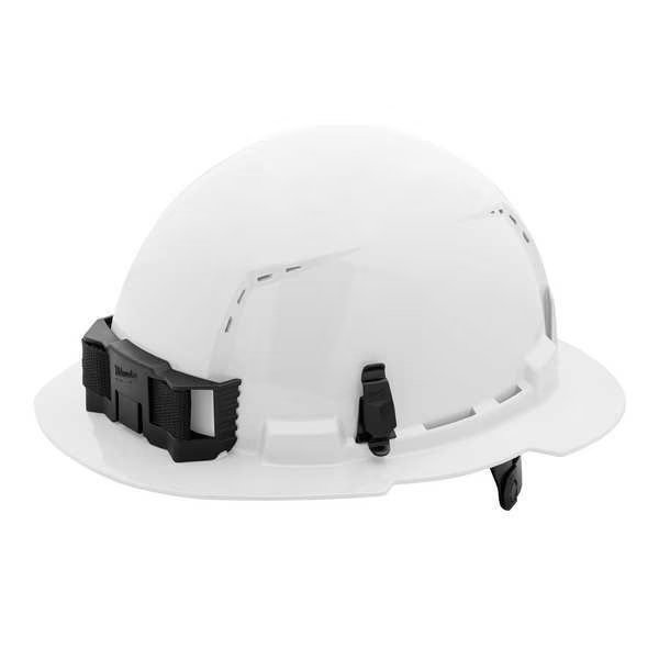 BOLT White Full Brim Vented Hard Hat w/6pt Ratcheting Suspension - Type 1, Class C, Mfr#: 48-73-1221