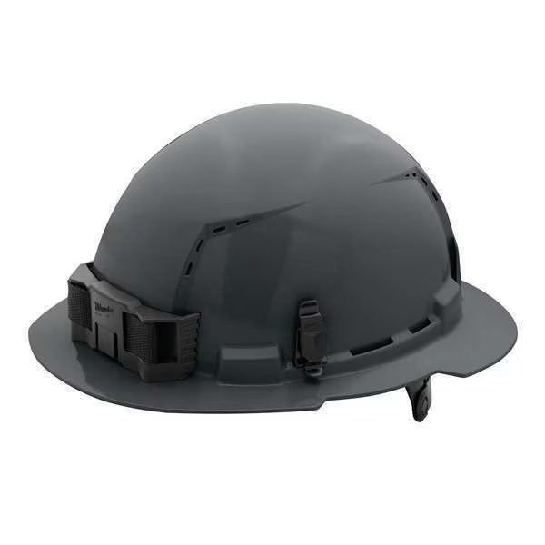 BOLT Gray Full Brim Vented Hard Hat w/6pt Ratcheting Suspension - Type 1, Class C, Mfr#: 48-73-1235