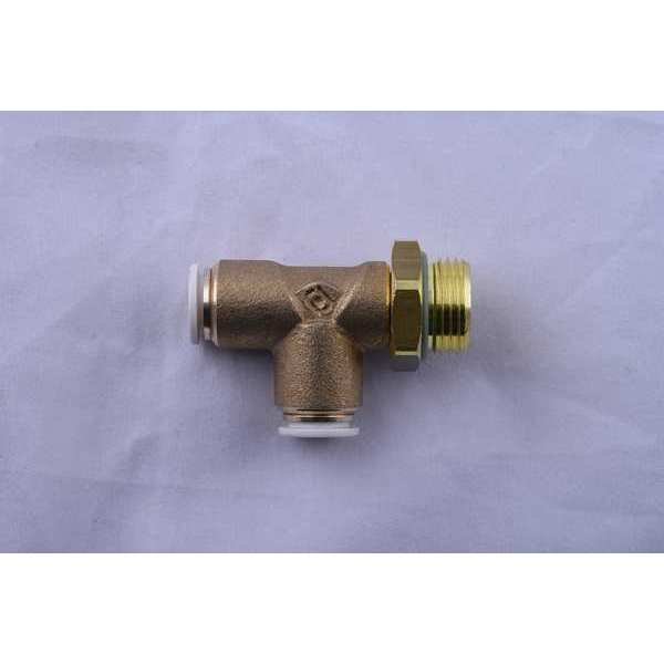 Push to Connect Fitting, Brass, Gold, Aignep Usa, Mfr#: 59226-8-3/8