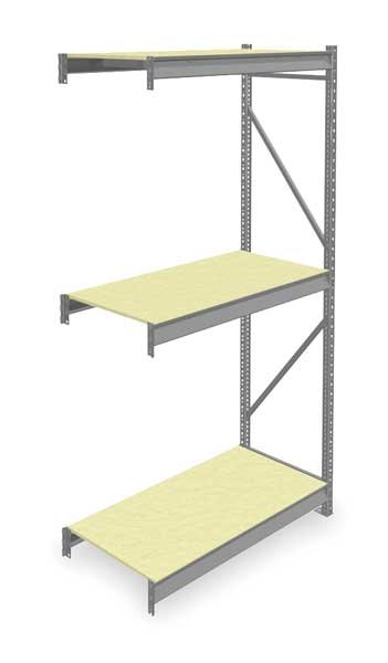 Add-On Bulk Storage Rack, 24 in D, 48 in W, 3 Shelves, TENNSCO, Mfr# 6940