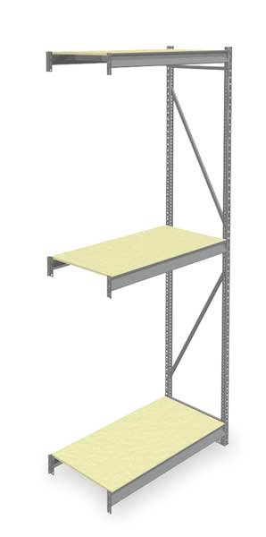 Add-On Bulk Storage Rack, 24 in D, 48 in W, 3 Shelves, TENNSCO, Mfr# 6940