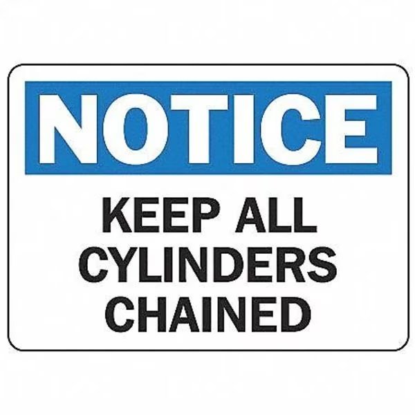 Notice Sign, 7 in H, 10 in W, Vinyl, Rectangle, English, MCPG800VS, ACCUFORM, Mfr# MCPG800VS