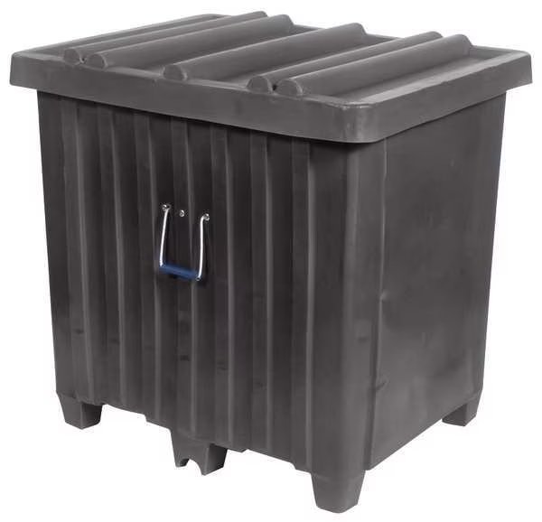 Black Bulk Container, Plastic, 23 cu ft Volume Capacity, Myton Industries, Mfr#: MTH-4BLACK
