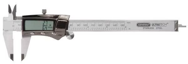 Fractional Digital Caliper, 0 to 8 In, General Tools, Mfr#: 1478