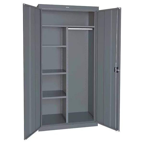 20/22 ga. Steel Storage Cabinet, 46 in W, 72 in H, Stationary, SANDUSKY LEE, Mfr# EACR462472-02