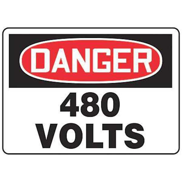 Danger Sign, 480V, 10X14