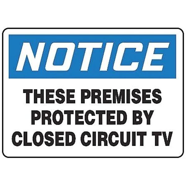 Notice Sign, 10 in Height, 14 in Width, Vinyl, Rectangle, English, ACCUFORM, Mfr# MASE830VS
