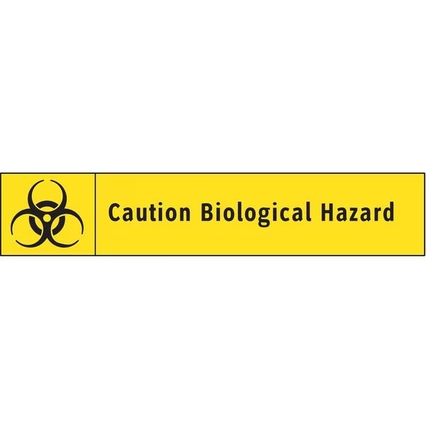 Biohazard Sign, 1 3/4 in Height, 9 in Width, Vinyl, ELECTROMARK, Mfr# S339M