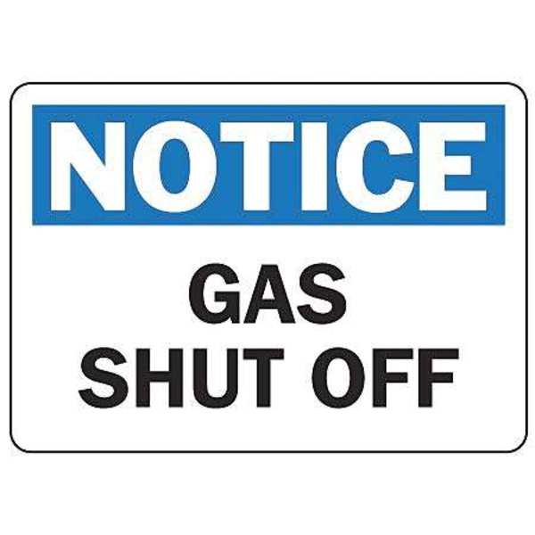 Notice Sign, 7 in H, 10 in W, Vinyl, Rectangle, English, MFXG805VS, ACCUFORM, Mfr# MFXG805VS