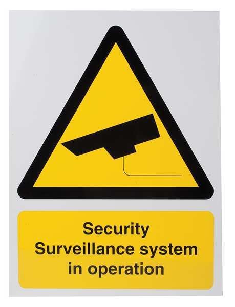 Security Sign, 16 in Height, 12 in Width, Plastic, English, ELECTROMARK, Mfr# S1277R