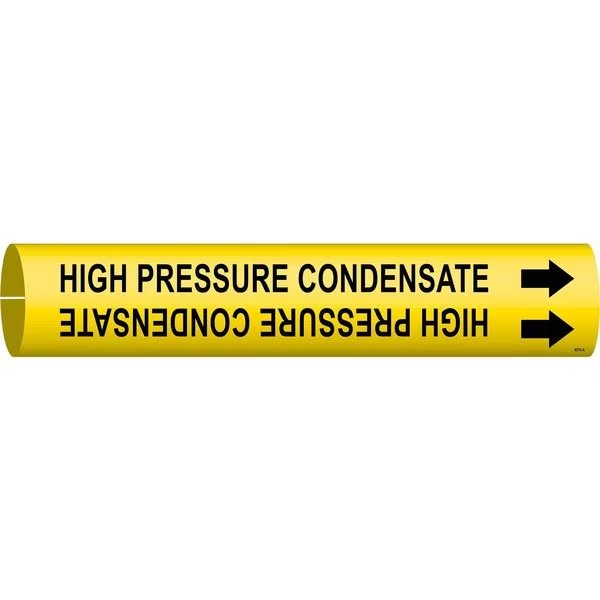 Pipe Marker, High Pressure Condensate, Yel, 4076-A, Brady, Mfr#: 4076-A