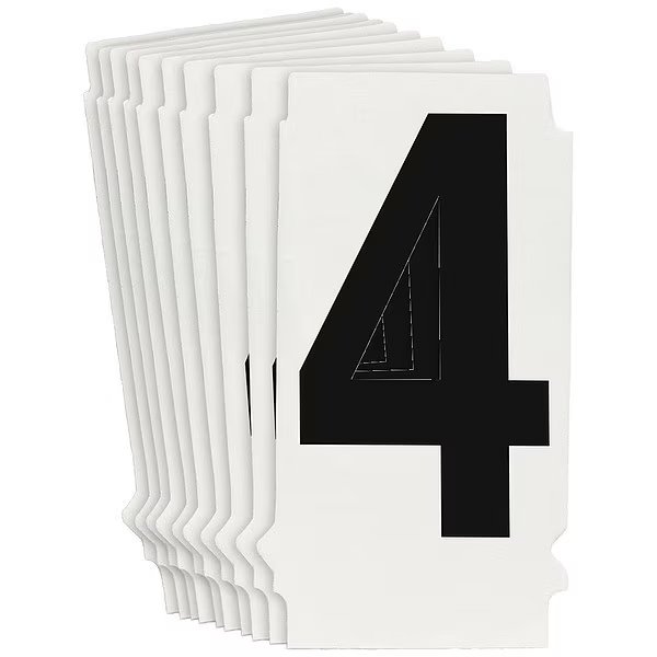 Numbers and Letters Labels, PK 10, BRADY, Mfr# 8205P-4