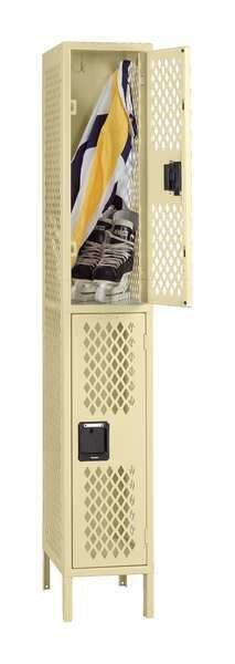 Wardrobe Locker, 12 in W, 18 in D, 78 in H, (1) Wide, (1) Opening, Sand, TENNSCO, Mfr# VDL-121836-1SND
