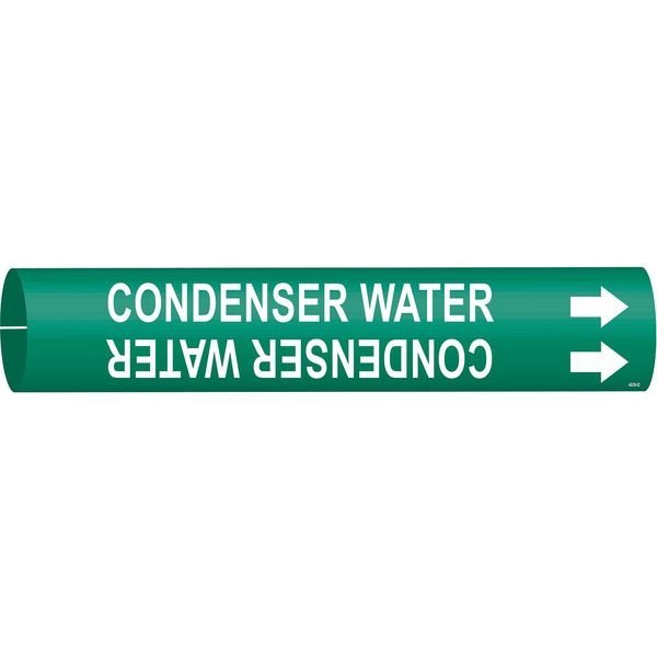 Pipe Marker, Condenser Water, Grn, 4 to6 In, Brady, Mfr#: 4039-D