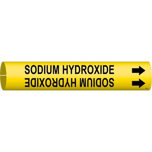 Pipe Mrkr, Sodium Hydroxide, 3/4to1-3/8 In, Brady, Mfr#: 4275-A