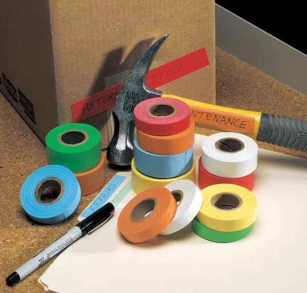 Carton Tape, Paper, Yellow, 1/2 In x 14 Yd, ROLL PRODUCTS, Mfr# 48858Y