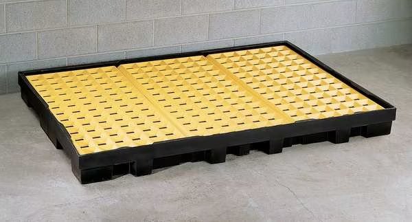 Drum Spill Containment Pallet, 66 gal Spill Capacity, 6 Drum, 8000 lb., Polyethylene, EnjoyTool select, Mfr# 1686P