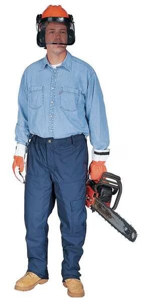 Chainsaw Pants, Navy, Size 34 to 36x33 In, SWEDEPRO, Mfr# 153034