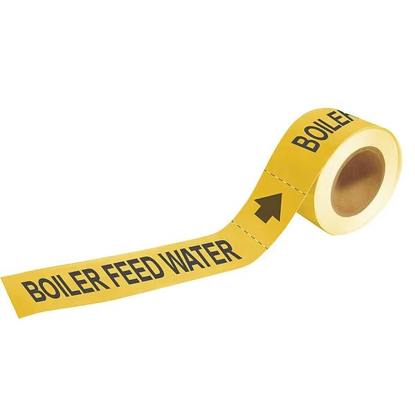 Pipe Marker, Boiler Feed Water, 1 In.H, BRADY, Mfr# 20404