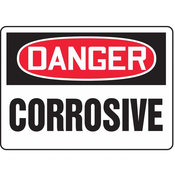 Danger Sign, 10 in H, 14 in W, Vinyl, Rectangle, English, MCHL222VS, Accuform, Mfr#: MCHL222VS