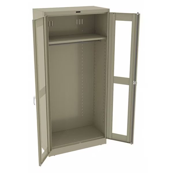 22 ga. ga. Steel Storage Cabinet, 36 in W, 78 in H, Stationary, TENNSCO, Mfr# CVD7818W SAND