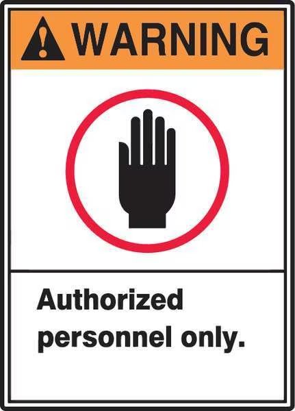 Warning Sign, 14 in Height, 10 in Width, Vinyl, Rectangle, English, ACCUFORM, Mfr# MRDM300VS