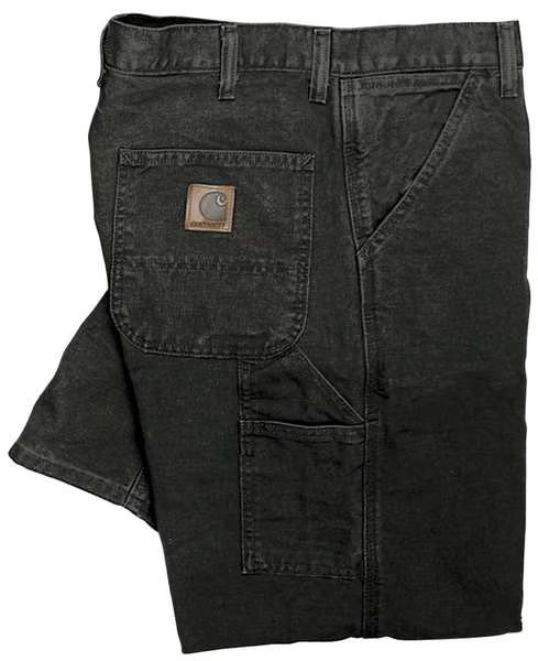 Dungaree Work Pants, Black, Size 42x34 In, CARHARTT, Mfr# B11-BLK 42 34