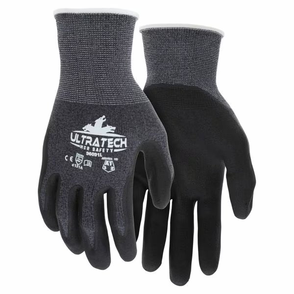 Coated Gloves, Finished, Knit, XL/10, PK12, Mcr Safety, Mfr#: 96091XL