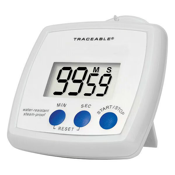 Digital Clock, CountDown, CountUp, 100min, Traceable, Mfr#: 9876679