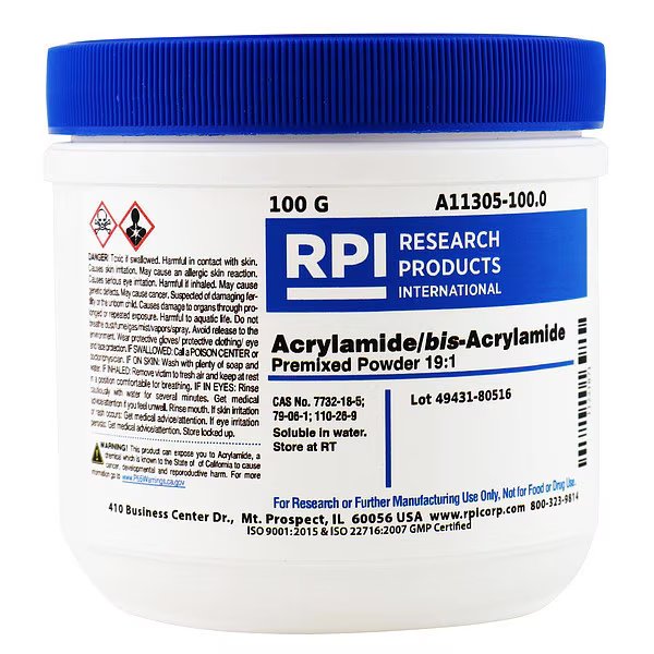 Acrylamide/bis-Acryl, 29:1 Powder, 100g, Rpi, Mfr#: A11305-100.0