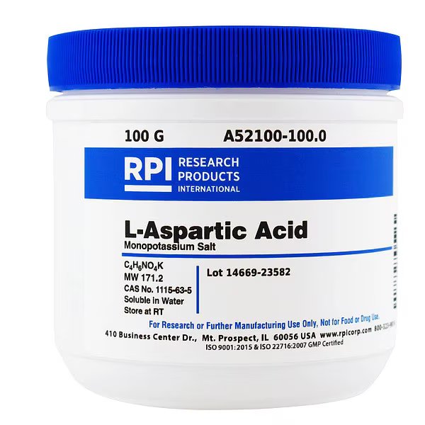 L-Aspartic Acid, MonoPotassium Salt, 100g, Rpi, Mfr#: A52100-100.0