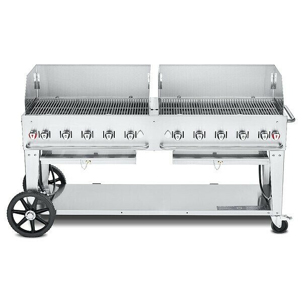 Propane Grill, Propane, 159,000 BtuH, Crown Verity, Mfr#: CV-MCB-72-SI-BULK-WGP