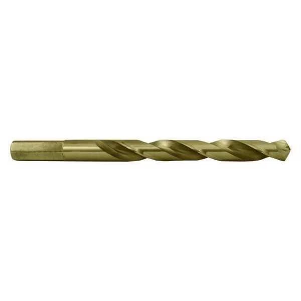118° Heavy-Duty Cobalt Hex Shank Jobber Length Drill Cle-Line 1804 Straw HSS-CO RHS/RHC 1/2, CLE-LINE, Mfr# C10628