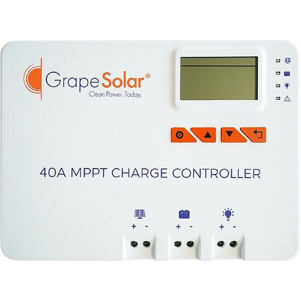 Charge Controller, 45A Max. Current, Grape Solar, Mfr#: GS-MPPT-ZENITH-40