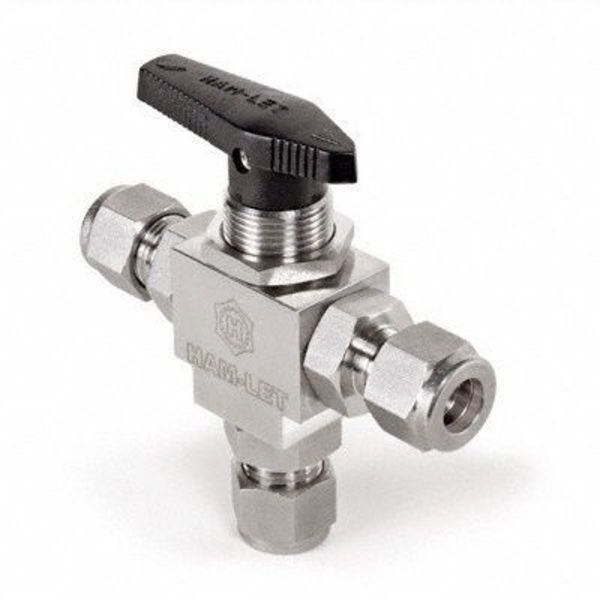 Ball Valve, 6mm, compression ends, HAM-LET, Mfr# H-6800-SS-L-6MM-CST