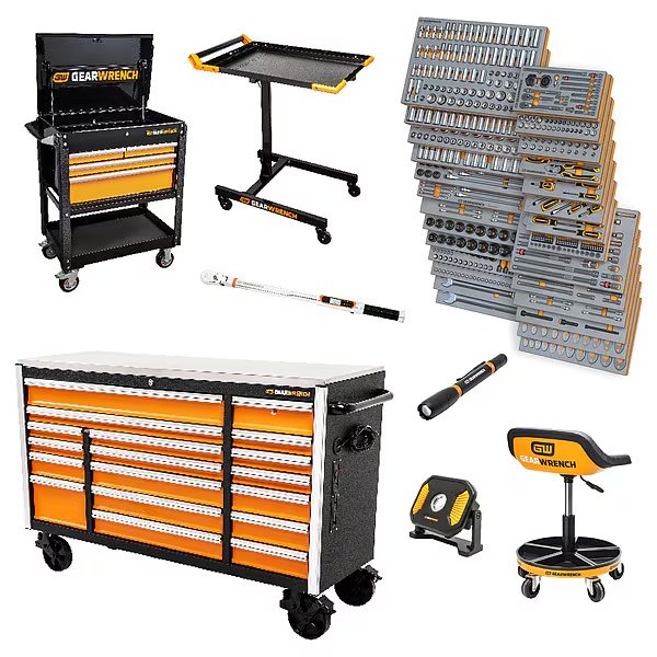 1268 Piece MEGAMOD Master Mechanics Tool Set in Premium Modular Foam Trays with Tool Storage, Gearwrench, Mfr#: MEGAMOD1268