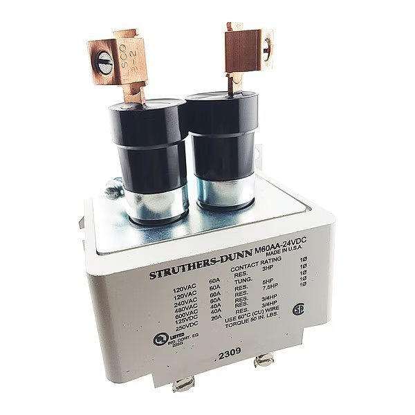 MercuryDisplacementContactor, 2NO, 24VDC, Struthers-Dunn, Mfr#: M60AA-24D