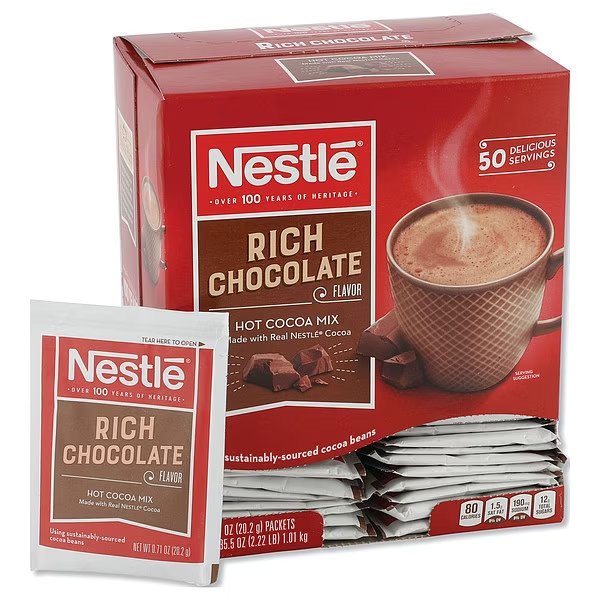 Nestle Hot Cocoa, PK50, Nestle, Mfr#: 00050000254859