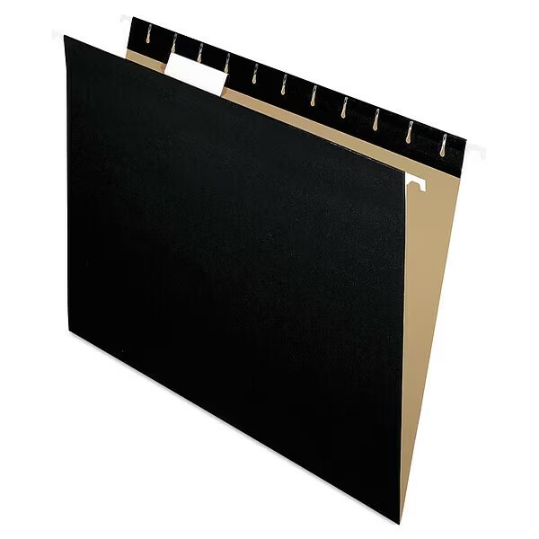 Hanging File Folders, Black, PK25, PENDAFLEX, Mfr# PFX81605
