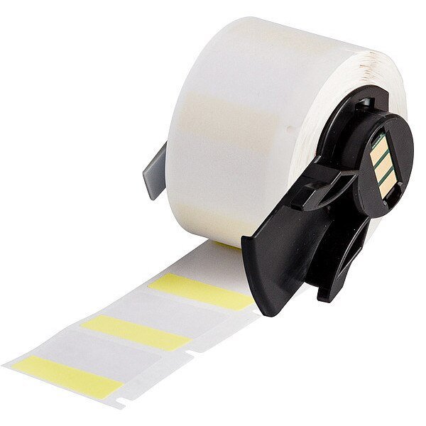 Label, 1 in W, Clear; Yellow, BRADY, Mfr# M6-19-427-YL