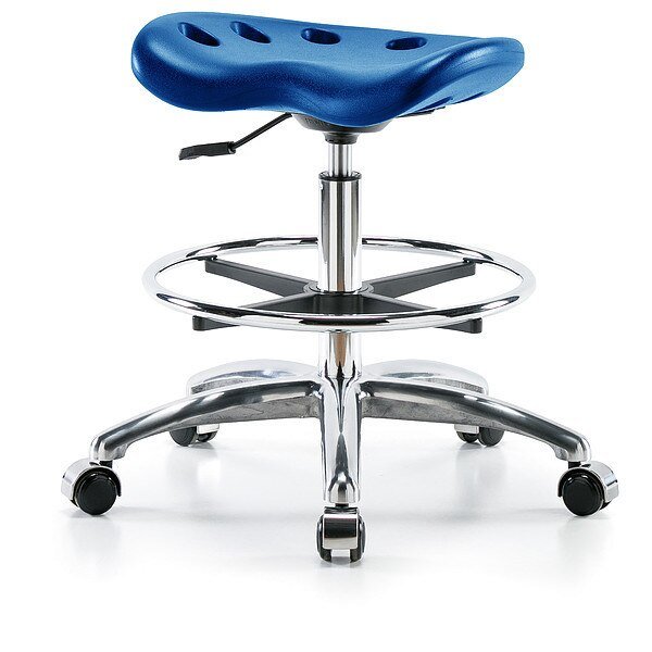 Tractor Stool, 300 lb Cap., Blue, BLUE RIDGE ERGONOMICS, Mfr# PTMBSL-CR-CF-CC-BLU