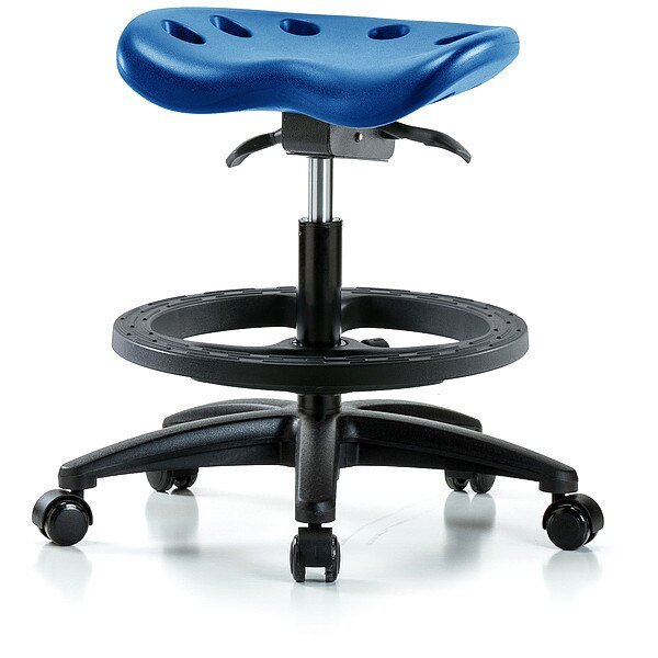 Tractor Stool, 300 lb Cap., Blue, BLUE RIDGE ERGONOMICS, Mfr# PTMBSO-RG-BF-RC-BLU