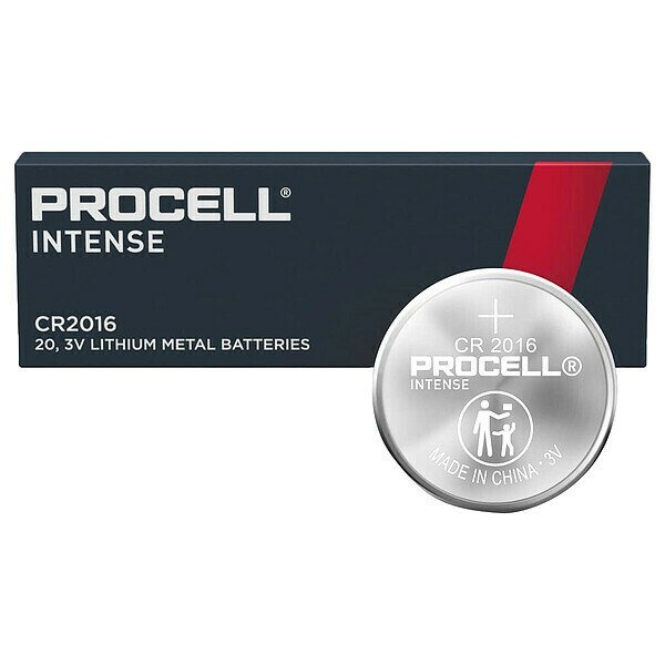Coin Cell Battery, 85 mAh Capacity, Procell, Mfr#: PX2016
