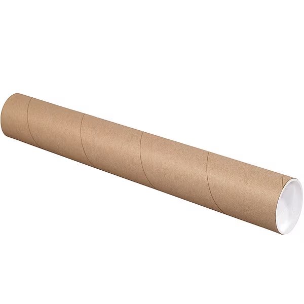 Mailing Tube, 9inLx3in.dia, Brown, PK24, Crownhill, Mfr#: P3009K