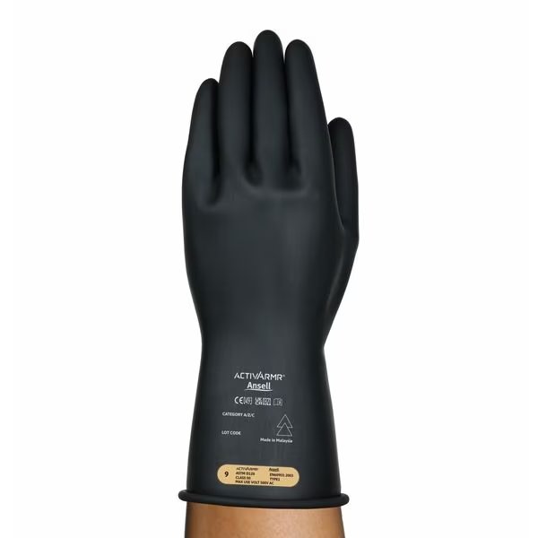 Electrical Insulating Gloves, 8 Size, PR, ANSELL, Mfr# RIG0011BUL080