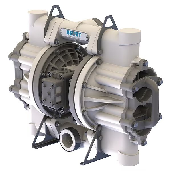 Air Operated Diaphragm Pump, 60 scfm, SANDPIPER, Mfr# SPB20FPPV0SS000NR1