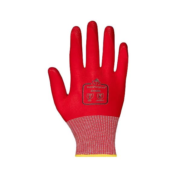 Work Gloves, Nitrile, XS, Red/Red, PR, PK12, Dexterity, Mfr#: S13NSI-6
