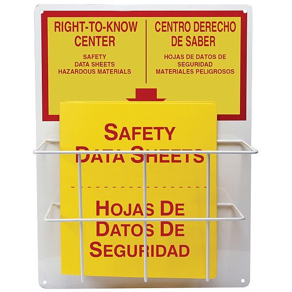 Right-To-Know Center, Bilingual, 20 in. H, ACCUFORM, Mfr# SBZRS326