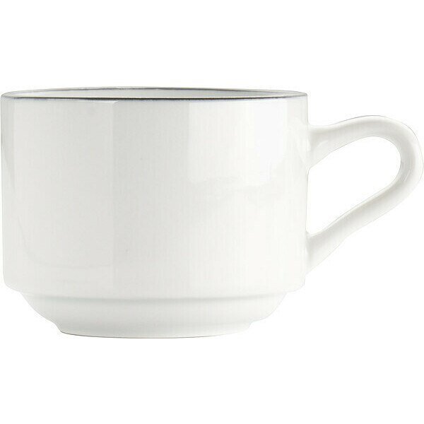 Cup, 8 fl oz, European White w/Black, PK36, Iti, Mfr#: TB-23-BL