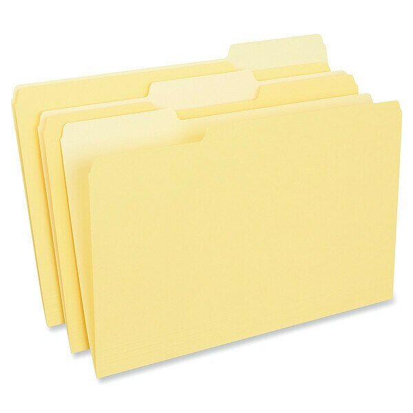 File Folder, 1/3-Cut, Yellow, PK100, EnjoyTool Select, Mfr#: UNV15304